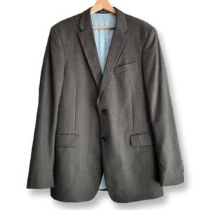 TOMMY HILFIGER 100% Wool Blazer Jacket Pin-Stripe Gray Men's Sz 42 L